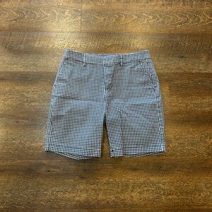 Tommy Hilfiger Women's Blue and White Gingham Shorts